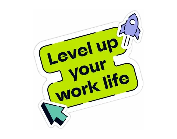 An animated office with employees working together